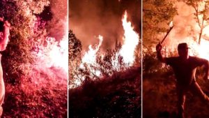 15 cazadores apagan un incendio antes de que lleguen los bomberos en Cáceres
