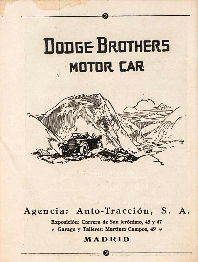 Antiguo anuncio de coches Dodge.