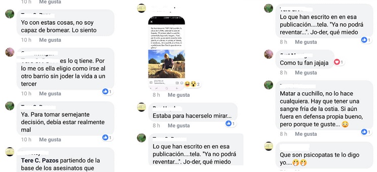 Más comentarios e insultos de animalistas contra Mel Capitán. / Facebook