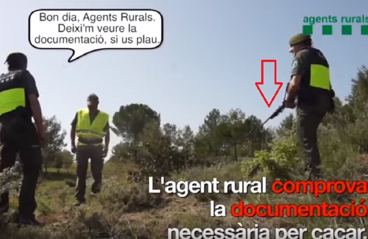 agentes rurales de cataluña inspeccionarán armados a los cazadores