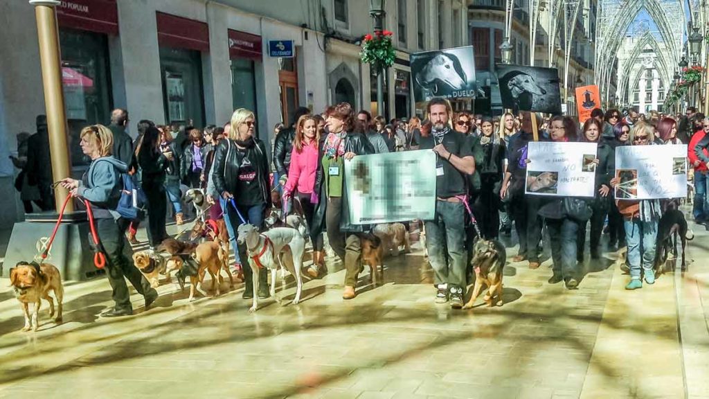 Manifestantes animalistas en Málaga. © Pertti Hagelberg / Shutterstock.com