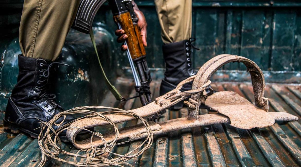 Ak-57, lazos y cepos: tres armas usadas por los furtivos en África. ©Shutterstock