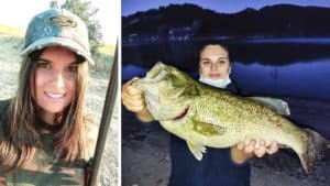 Esta joven pesca su primer black bass (de 3,2 kilos) en Guadalajara: «Ni me lo creía»
