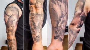 Este es uno de los mejores tatuajes de caza que has visto: jabalí, corzo, ciervo, gamo, macho montés...