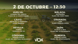 VOX convoca concentraciones a favor de la caza por toda Andalucía para el sábado 2 de octubre