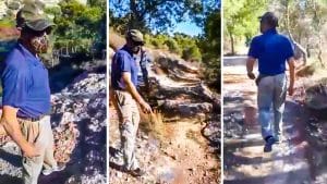 Un cazador recrea en vídeo el accidente del ciclista del Monte Orgegia en el punto donde se produjo