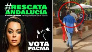 Prenden fuego a un cartel de PACMA en su mitin de fin de campaña en Málaga