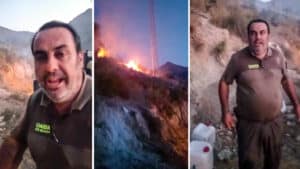 Así apaga los fuegos la caza: un guarda de un coto evita un incendio en Málaga