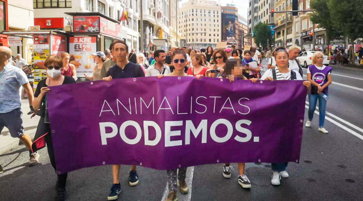 Algunos de los manifestantes ayer en Madrid. © Facebook