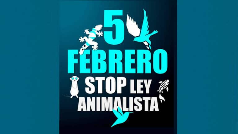 Cartel de la convocatoria de la manifestación contra la ley animalista.
