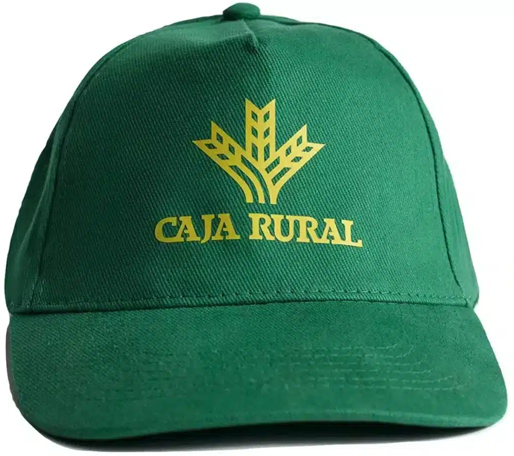 Gorra verde con la espiga de Caja Rural