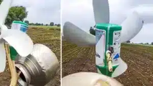 Un agricultor crea un ingenioso (y ecológico) invento casero para ahuyentar aves y jabalíes de sus cultivos