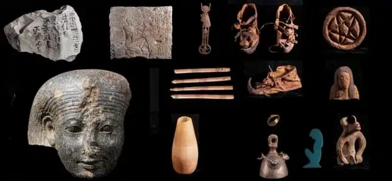 Varios de los hallazgos encontrados en la actual temporada de excavaciones en Abydos