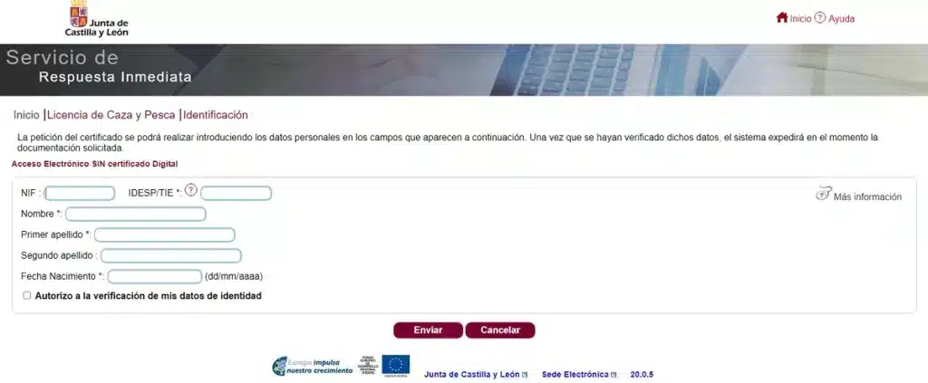 Licencia para uso legal de emisoras - Federación de Caza de Castilla y León