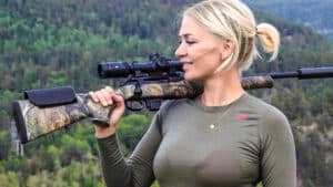 This is Anette Dahl, a young Norwegian hunting enthusiast