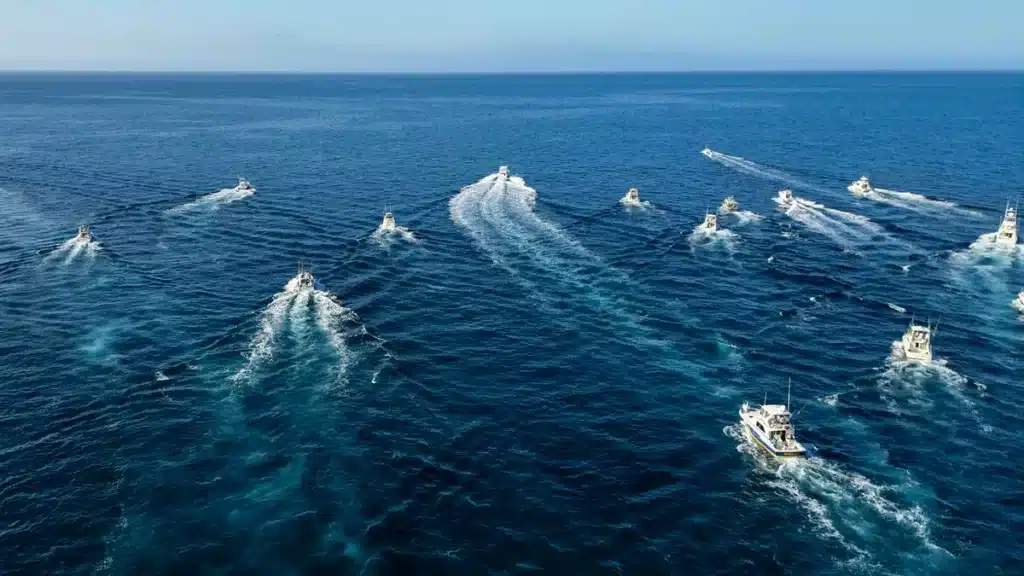Barcos saliendo al Open. © Open Internacional Pesca de Altura Gran 