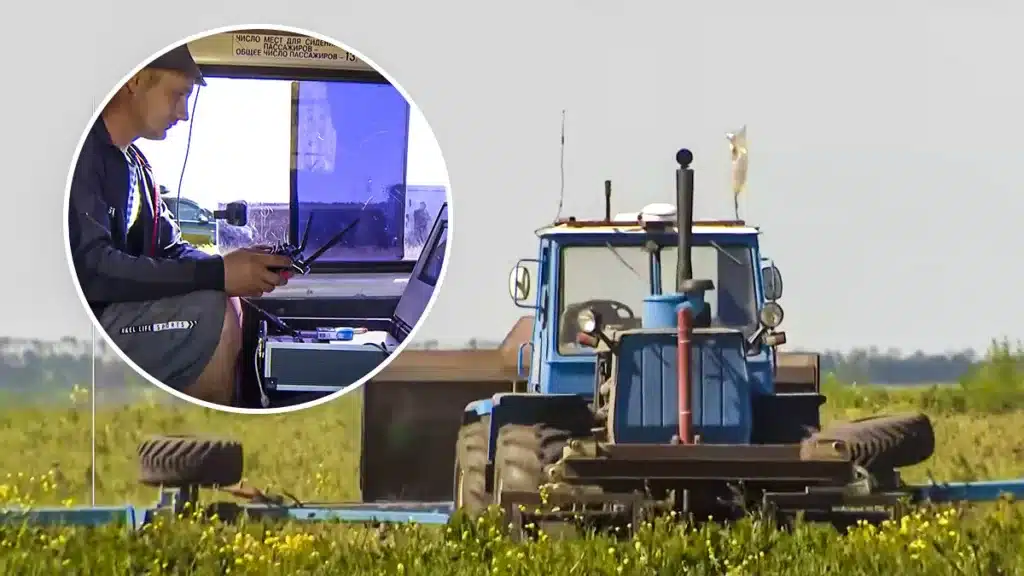 tractor control remoto agricultor ucraniano