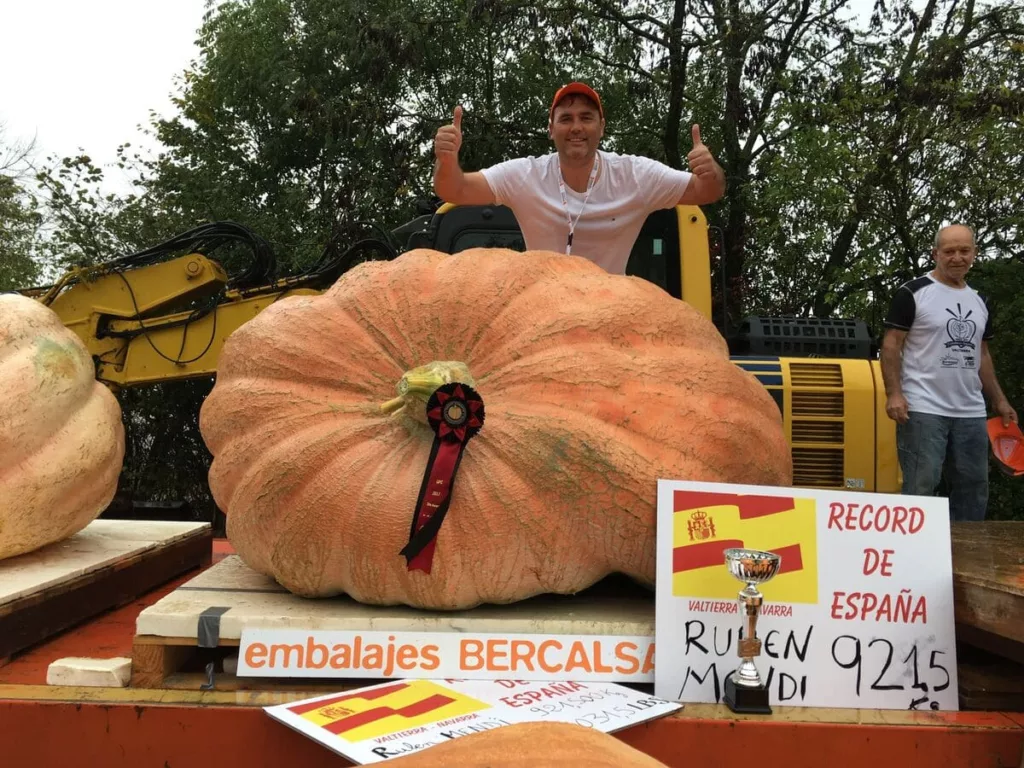 agricultor calabazas gigantes récord España