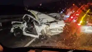 Un conductor choca en León contra un jabalí y un camión arrolla su coche segundos después