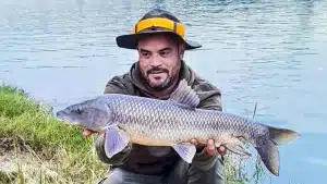 Pescan un barbo de 4 kilos en Sevilla utilizando un pepinillo del Mercadona como cebo