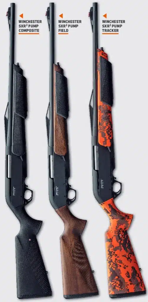 Los tres modelos disponibles del Winchester SXR2 Pump.