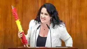 María José Escalante, durante su intervención.