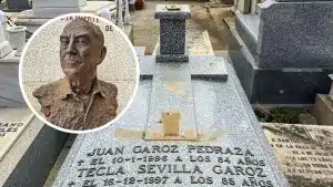 Roban el busto de la tumba del abuelo de los hermanos Garoz: ofrecen 10.000 euros de recompensa