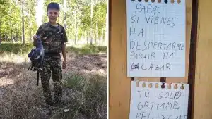 La simpática nota que un niño de Soria dejó a su padre cazador la noche antes de ir de caza