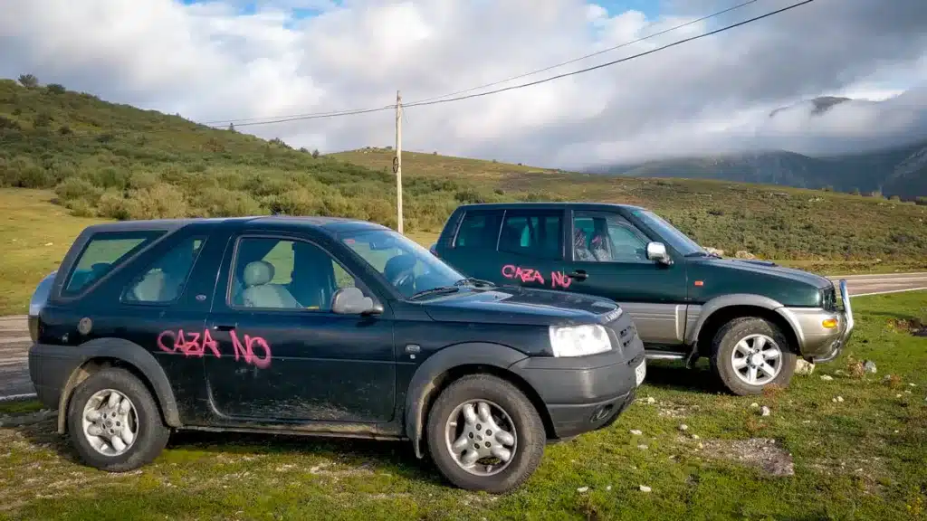 Los coches vandalizados.