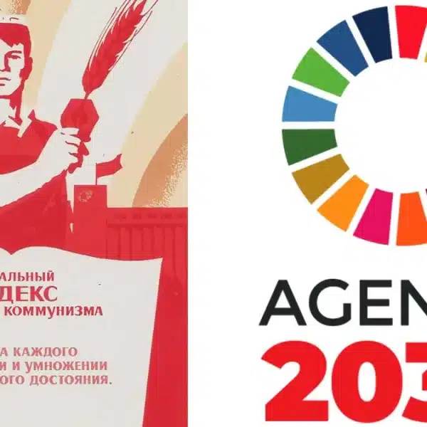 Propaganda del Código Moral del Constructor del Comunismo y de la Agenda 2030.