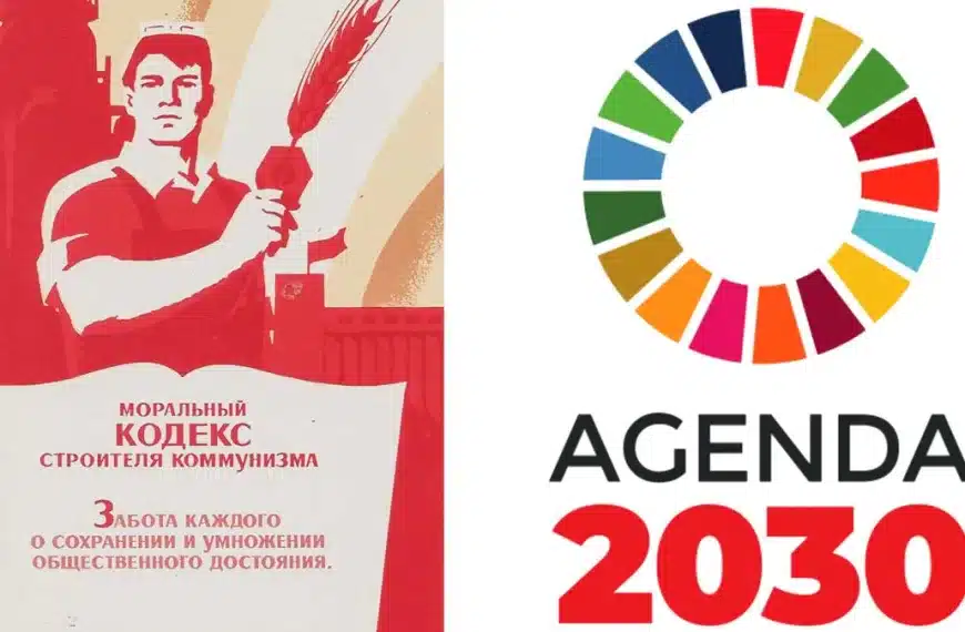 Propaganda del Código Moral del Constructor del Comunismo y de la Agenda 2030.