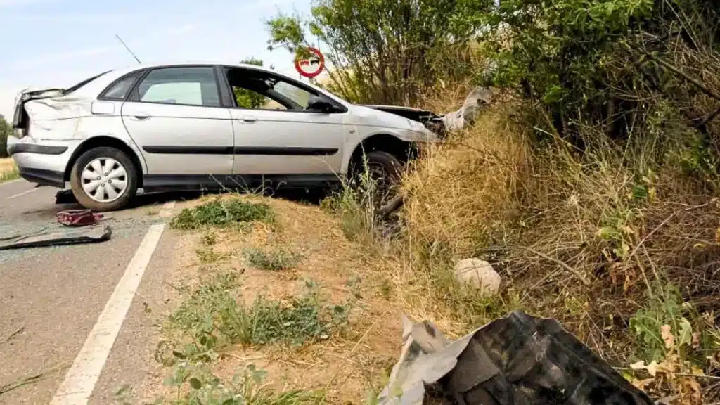 El agricultor sacó de la carretera a los dos ladrones.