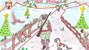 La Federación Andaluza de Caza comunica el ganador del VIII Concurso de Dibujo de Navidad