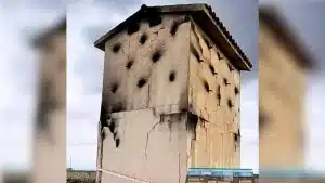 Aparece quemada una instalación destinada a la conservación de cernícalos en Lérida.