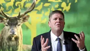 Willy Schraen, presidente de la Federación Nacional de Cazadores.