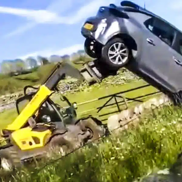 agricultor lección coche finca