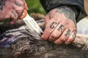 Cuchillo Muela Jara y Sedal