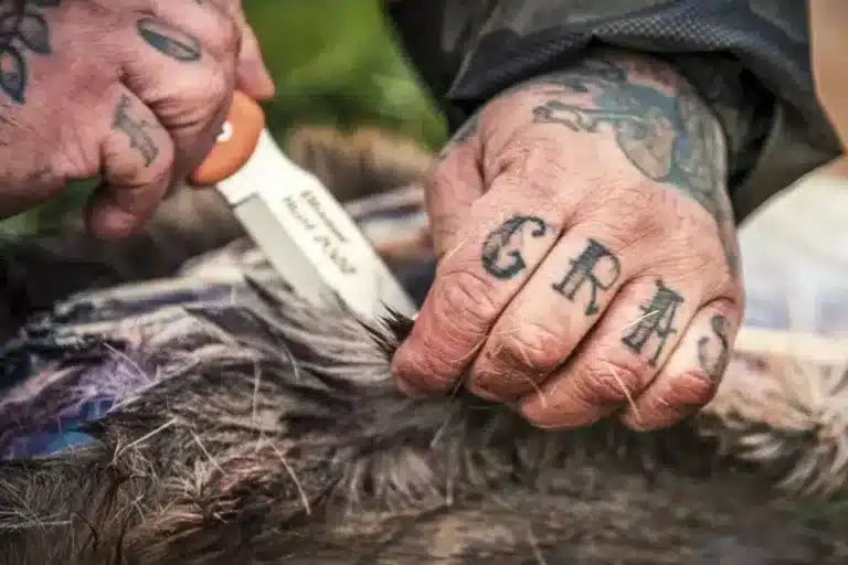 Cuchillo Muela Jara y Sedal