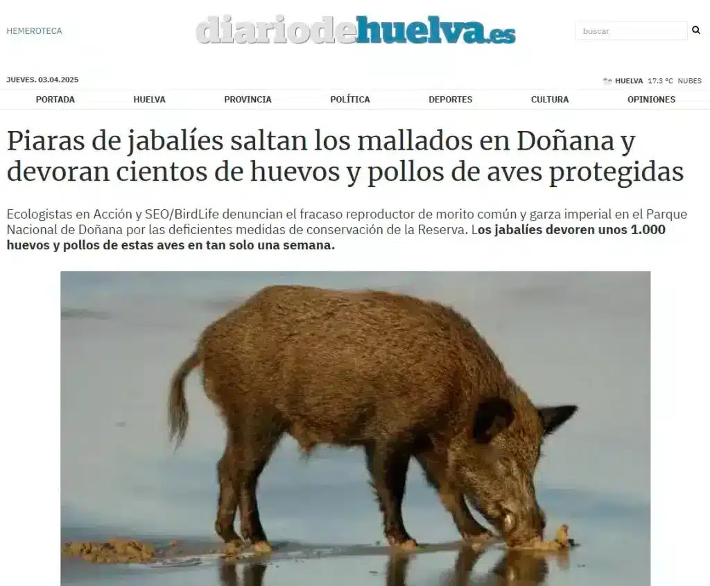 La prensa local se hace eco de las protestas ecologistas.