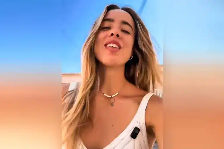 La joven agricultora, en el vídeo.