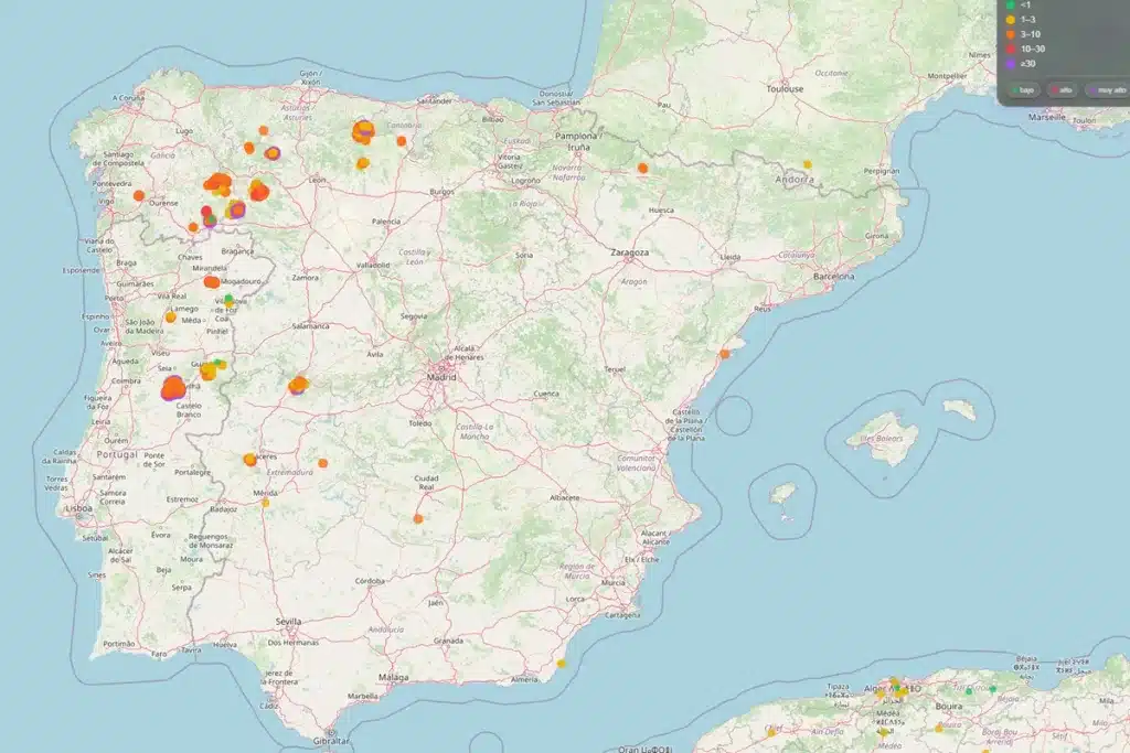 web incendios en tiempo real