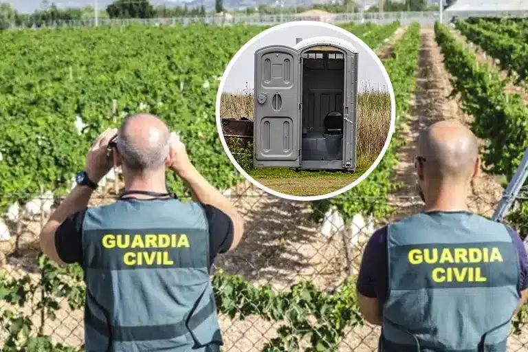 Guardia Civil retrete viñedo
