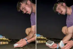 joven arena mar ministra Transición Ecológica