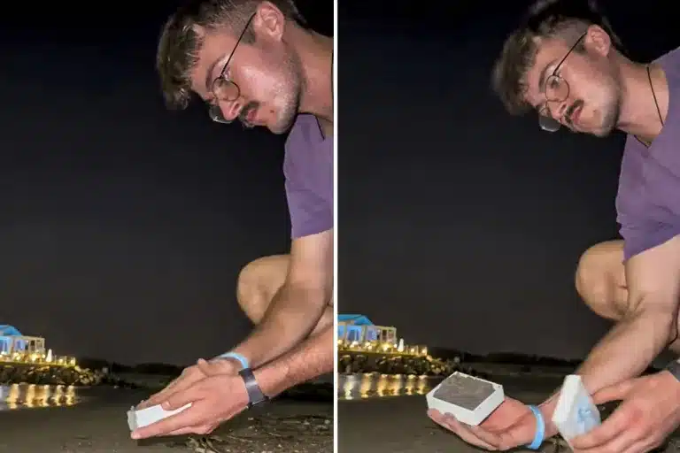 joven arena mar ministra Transición Ecológica