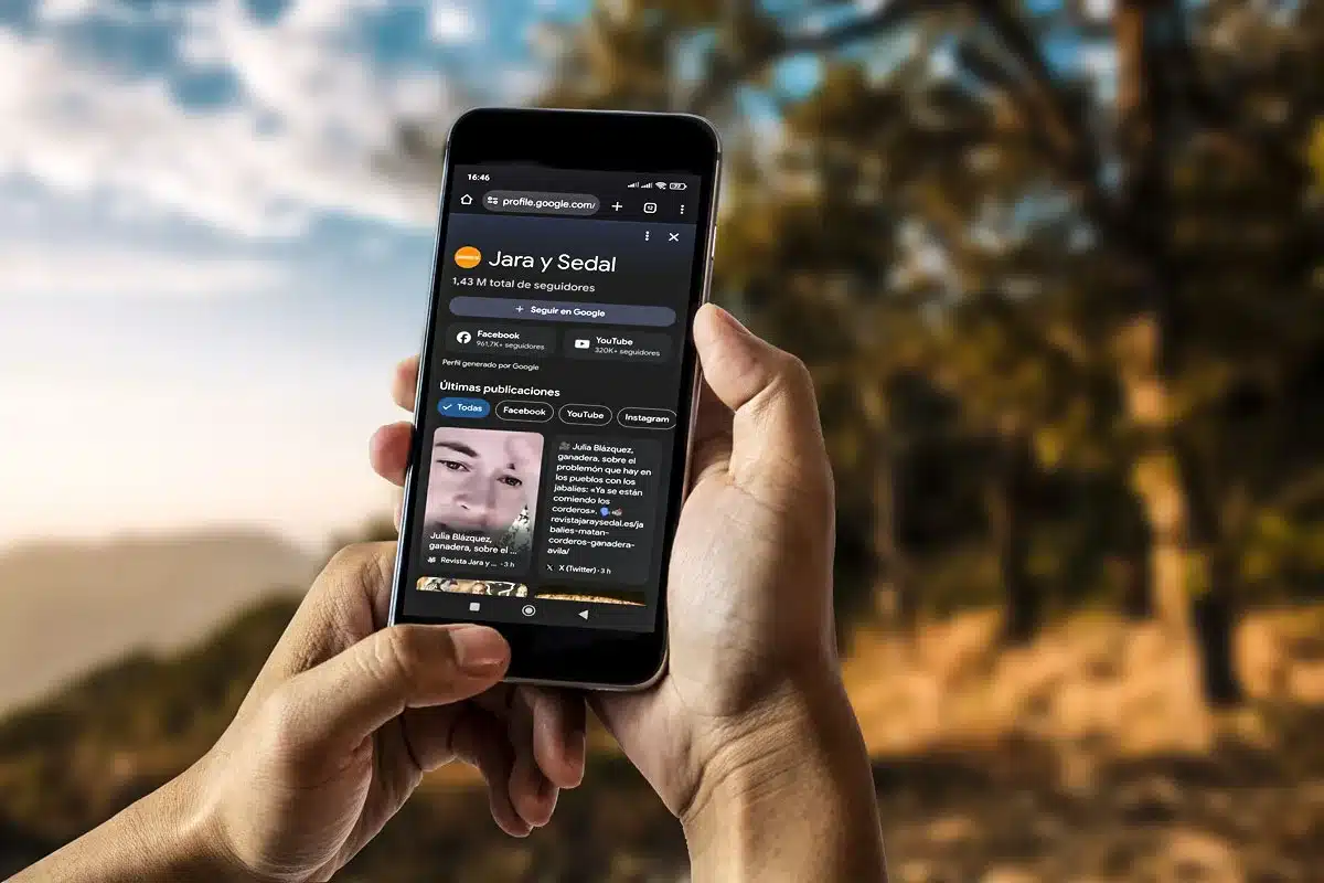 Seguir Jara y Sedal Google Discover