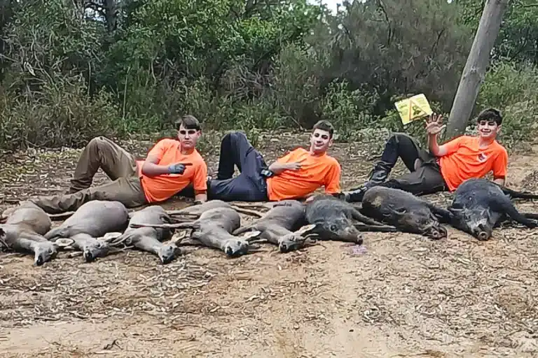 Jóvenes cazadores batida Barcelona