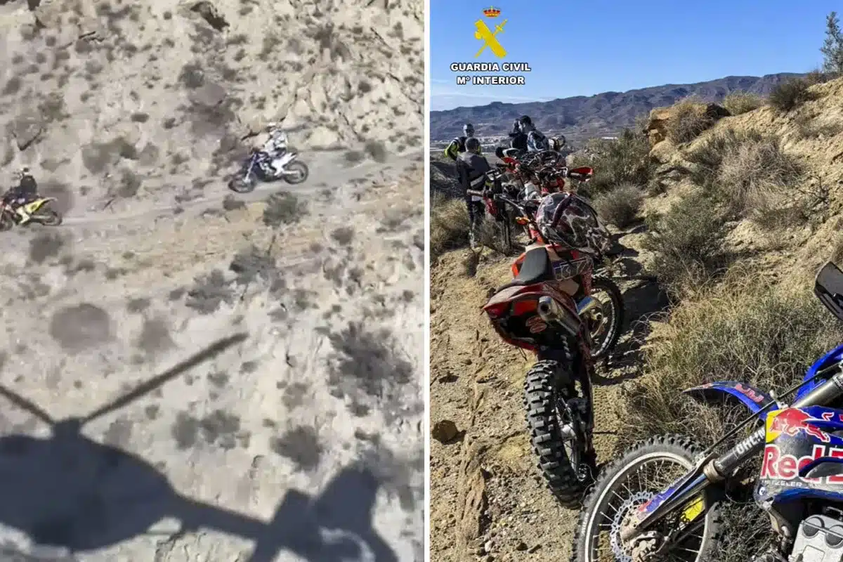 Seprona persigue moteros helicóptero lección