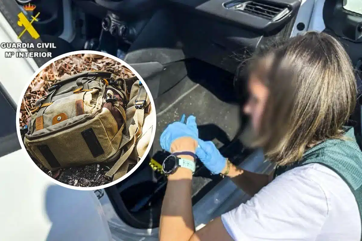 sorpresa Guardia Civil furtivos mochila