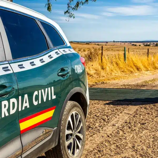 Coche de la Guardia Civil en Badajoz.