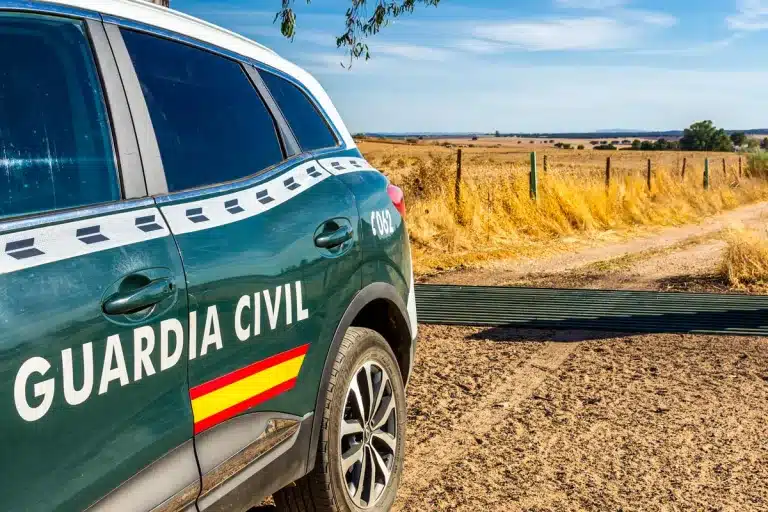 Coche de la Guardia Civil en Badajoz.